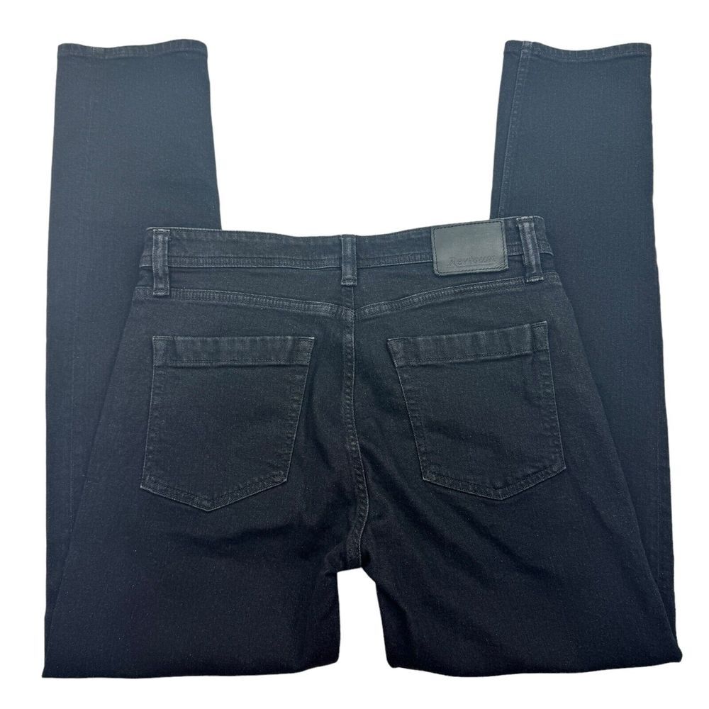 Revtown Sharp Jeans Mens 32 x 32 Black Decade Denim Tapered Fit Pants Stretch